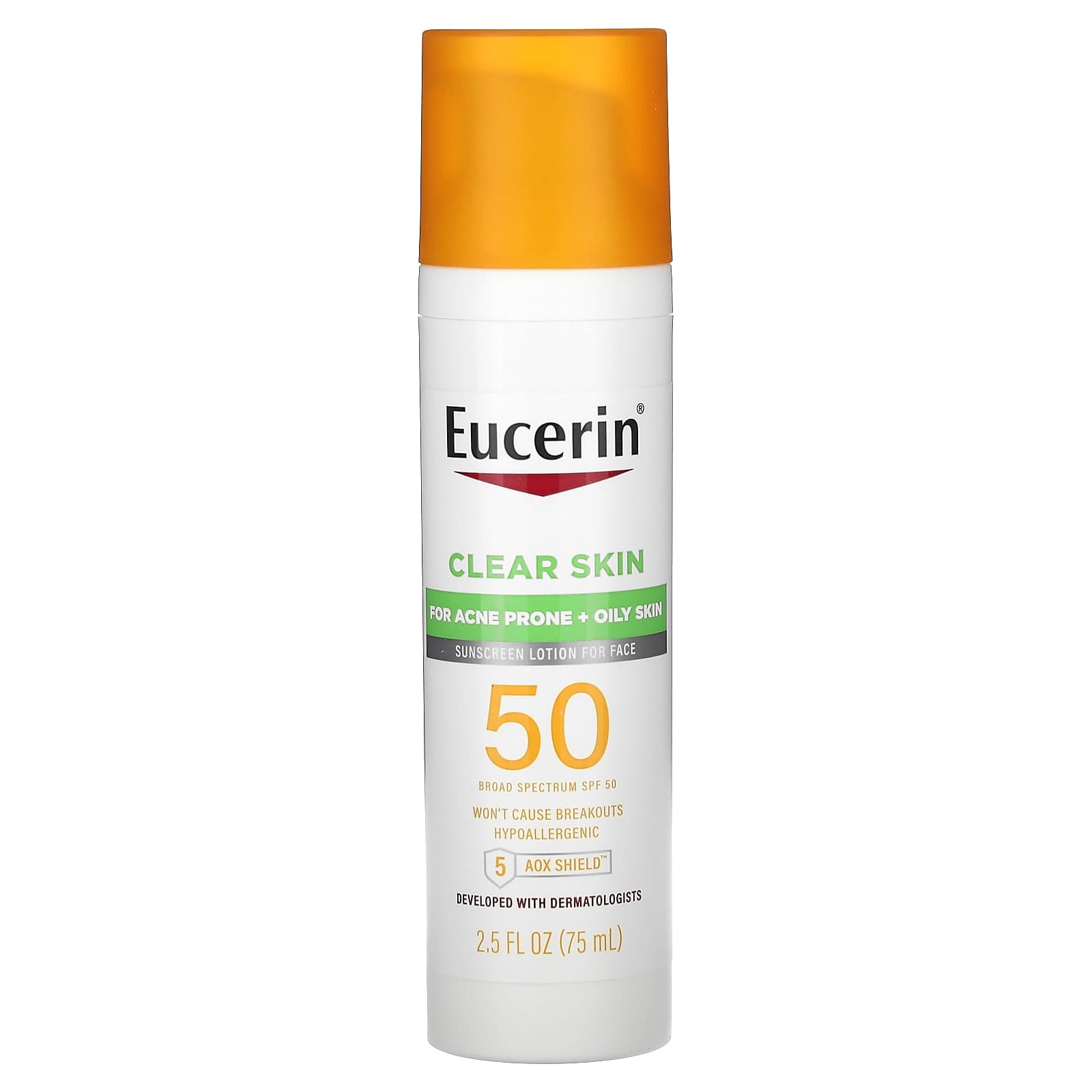ユセリン クリアスキン フェイス用 ライトウェイト 日焼け止めローション SPF 50 無香料 75ml